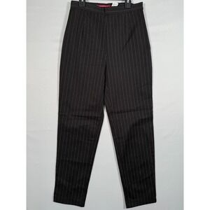 Vintage Bill Blass‎ Pinstripe Black White Stretch 4 26x29.5" Rise 11"